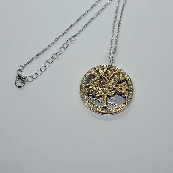 18k Gold Plated Sterling Silver Tree Of Life Necklace - Picture 3 of 3